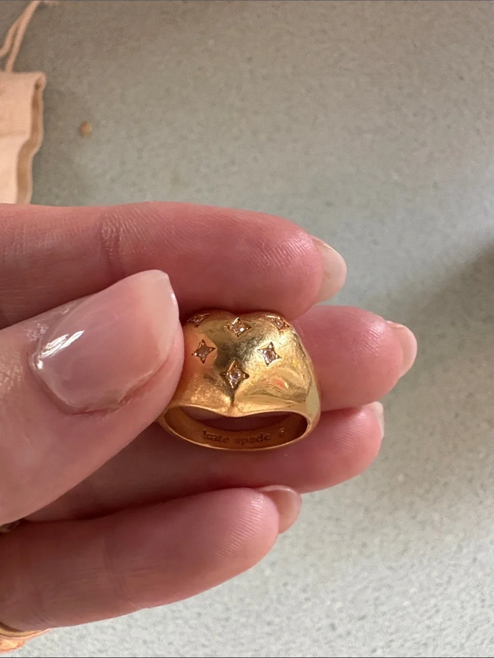 Kate Spade Brushed heart ring